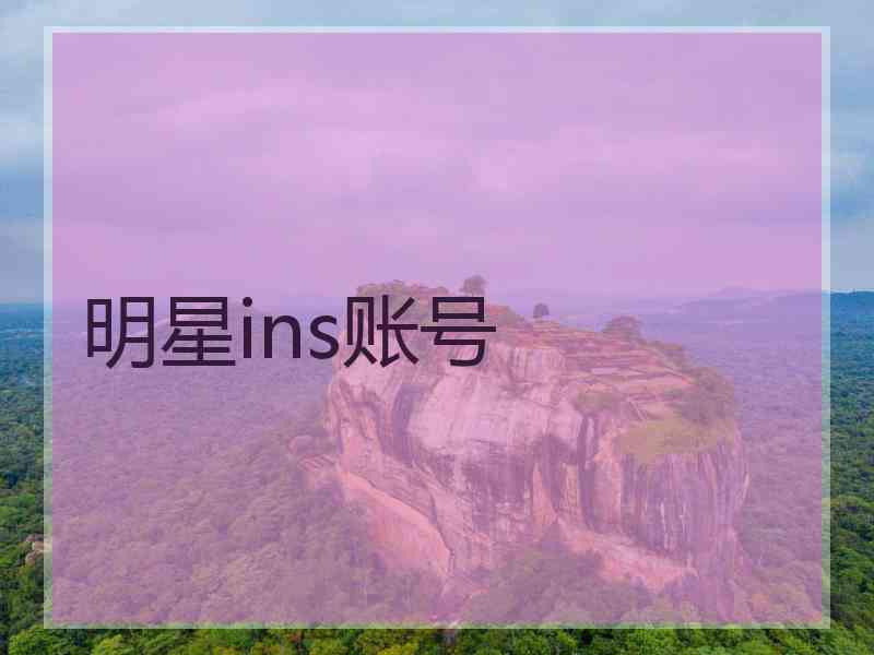 明星ins账号